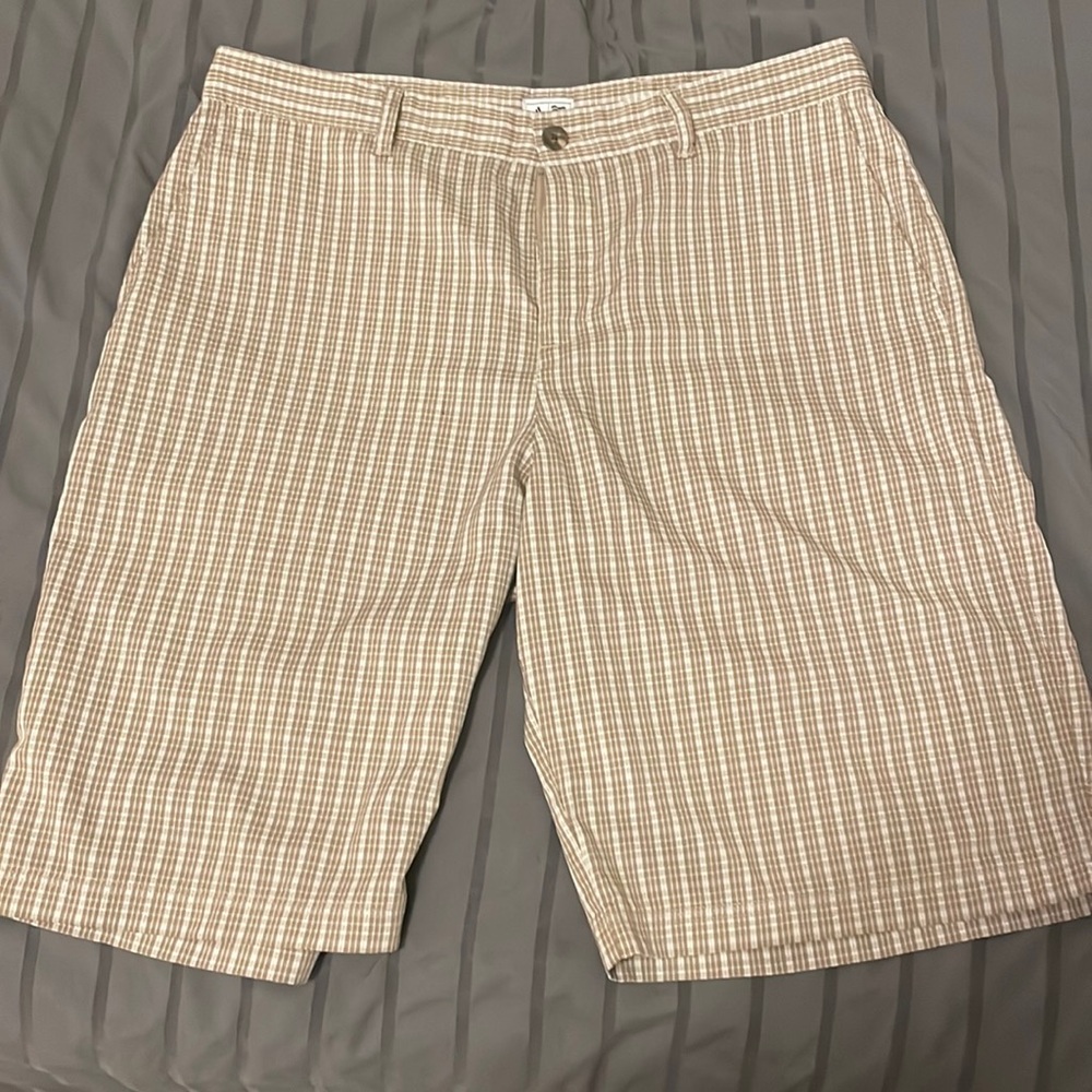 Adidas plaid golf shorts